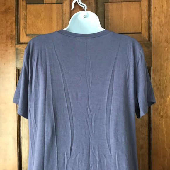 Wangzhi Purple V-Neck Tee Dress w/Knotted Hem Large - Picture 9 of 11